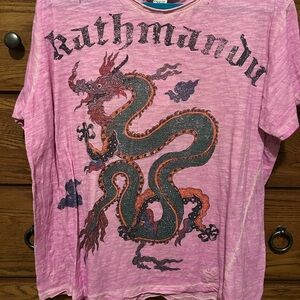 Magnolia Pearl Pink Tee with Dragon Design NWT